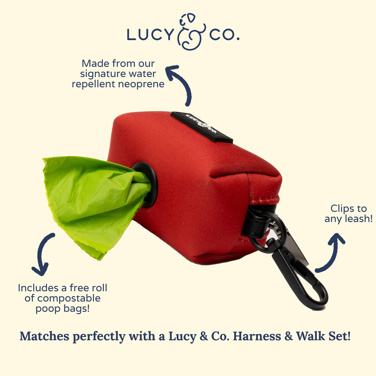 PORTE SAC À CROTTE - Couleurs unis