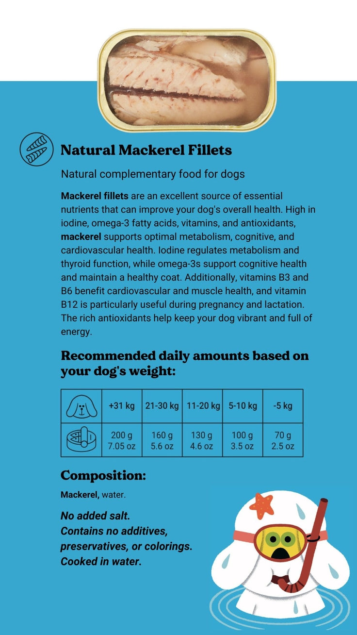 FILETS DE MAQUEREAU NATURELS - Chiens