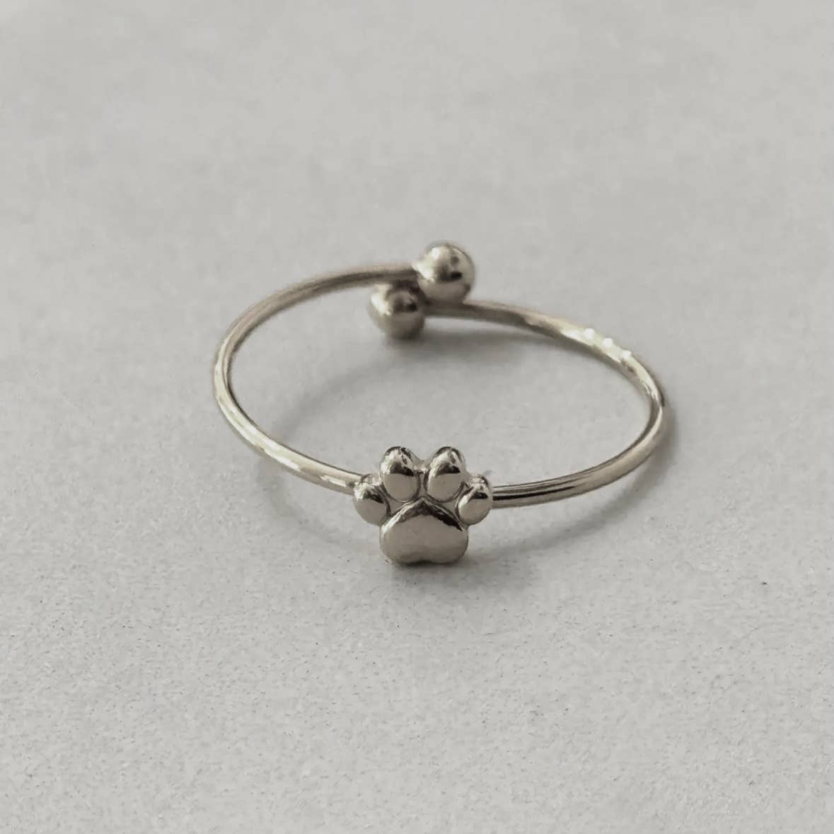 BAGUE PATTE DE CHIEN - Acier inoxydable