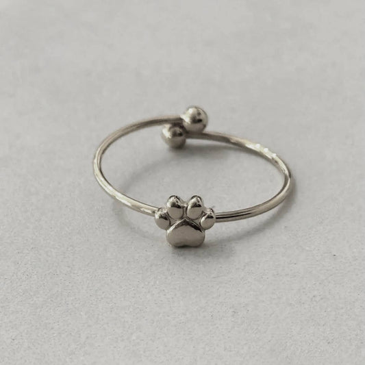 BAGUE PATTE DE CHIEN - Acier inoxydable