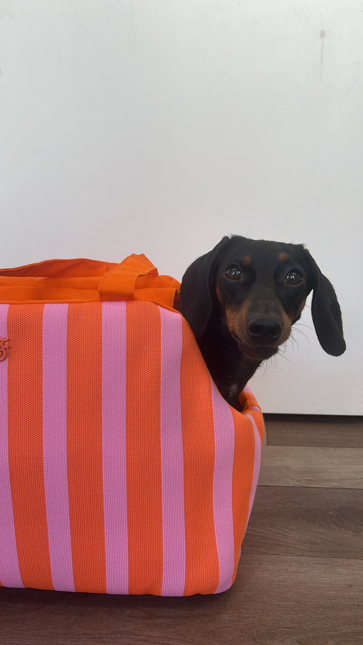 SAC DE TRANSPORT ÉTÉ - Rayé orange et rose