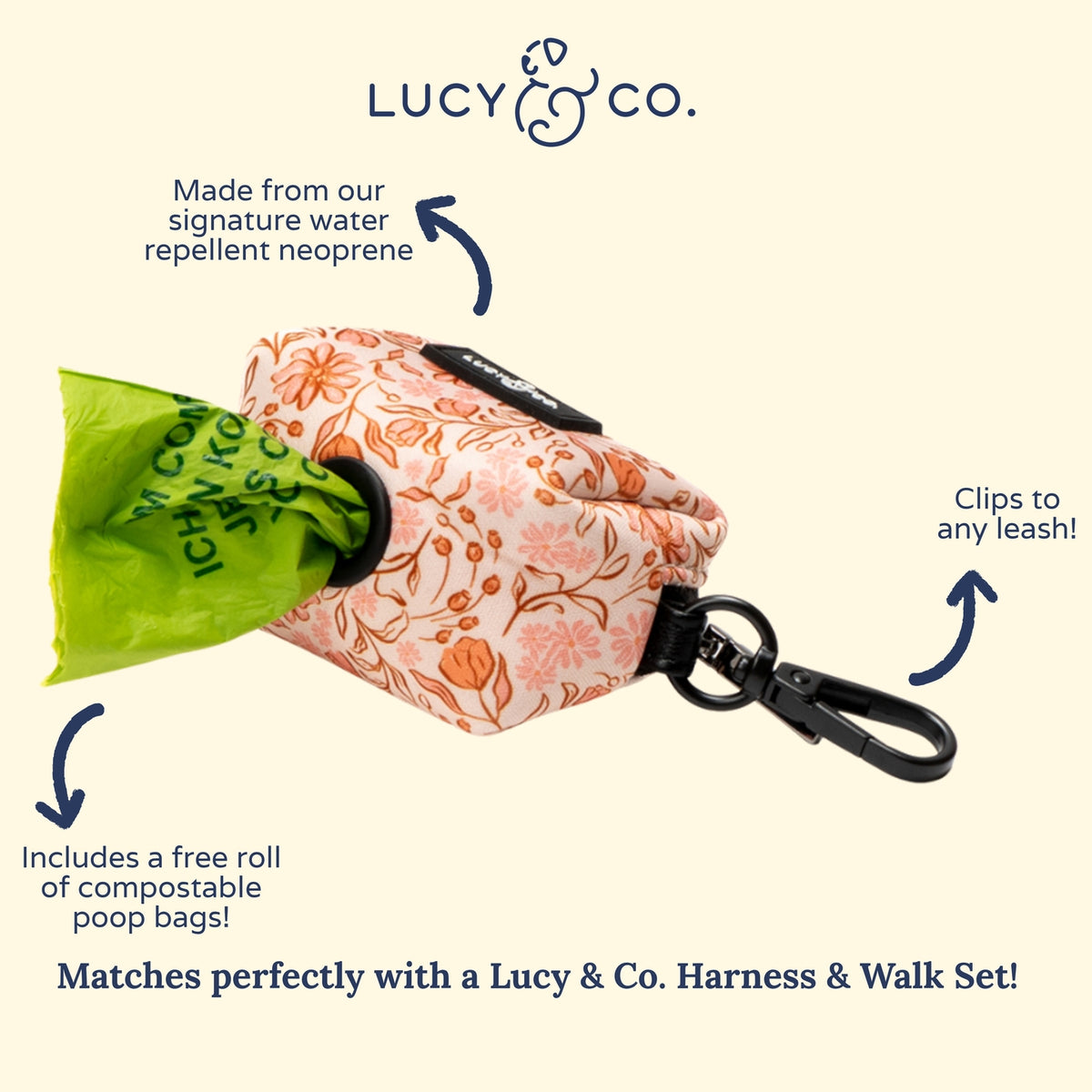 PORTE SAC Ă CROTTE - Fleurs sauvages