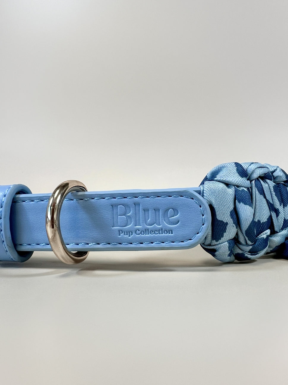 COLLIER BANDANA SIMILI-CUIR - Bleu