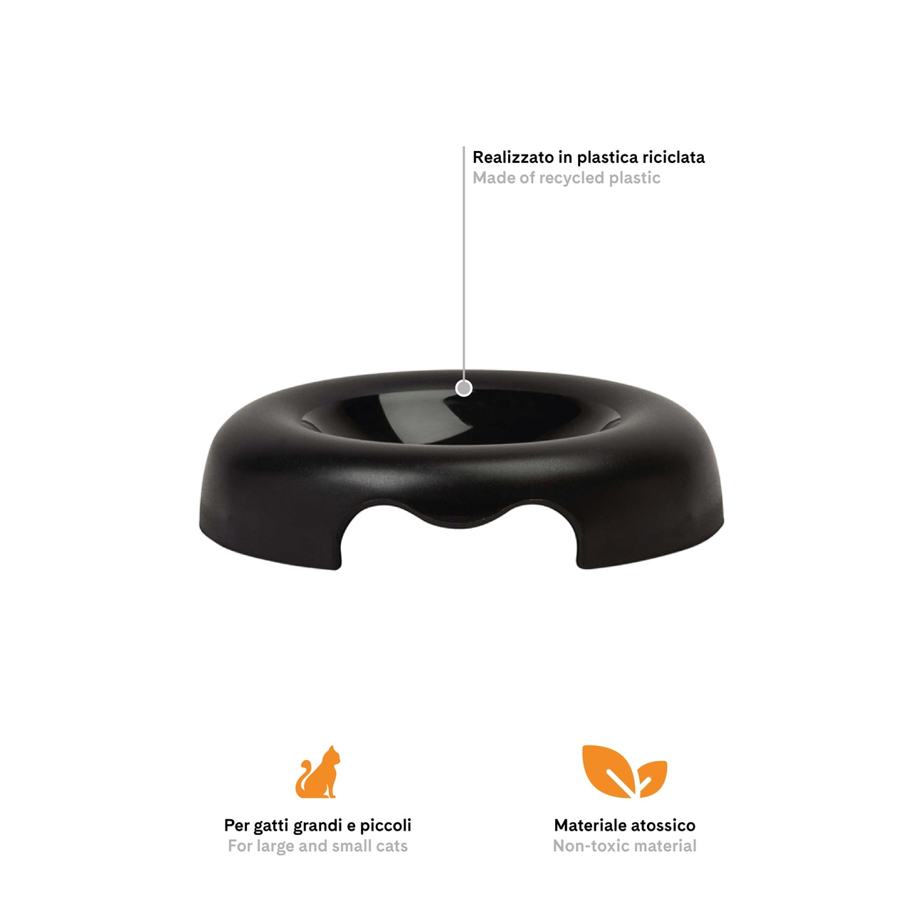GAMELLE POUR CHATS - Noir