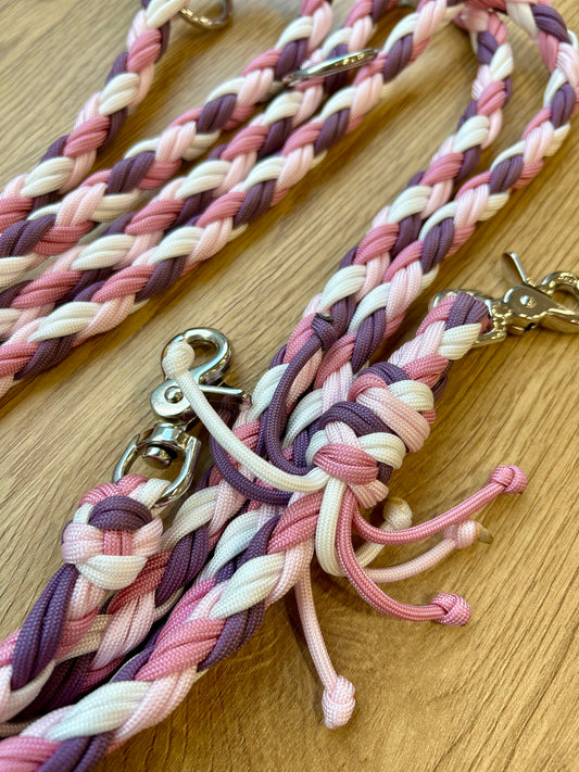 LAISSE EN PARACORDE MULTIPOSITION - Rose- Violet
