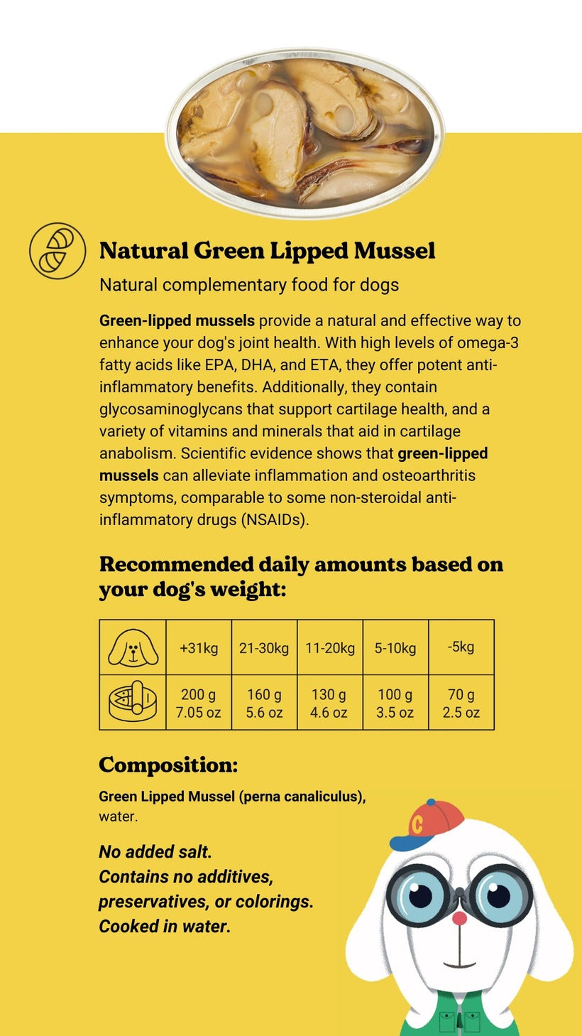 MOULE À LÈVRES VERTES - Chiens