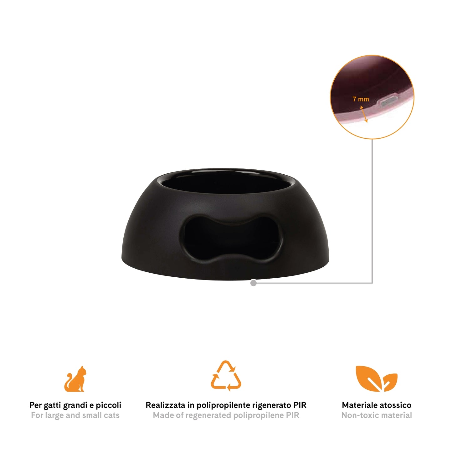 GAMELLE POUR CHIEN ET CHAT - Noir