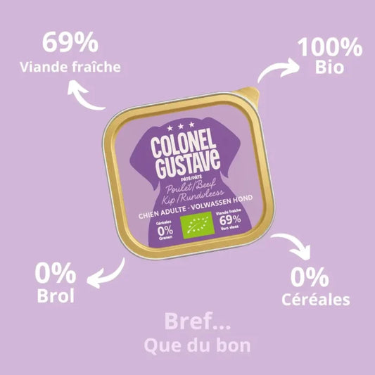 PÂTÉES - Poulet et Boeuf 150g