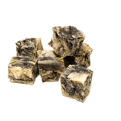 Cubes de peau de morue séchée - 100 % naturels