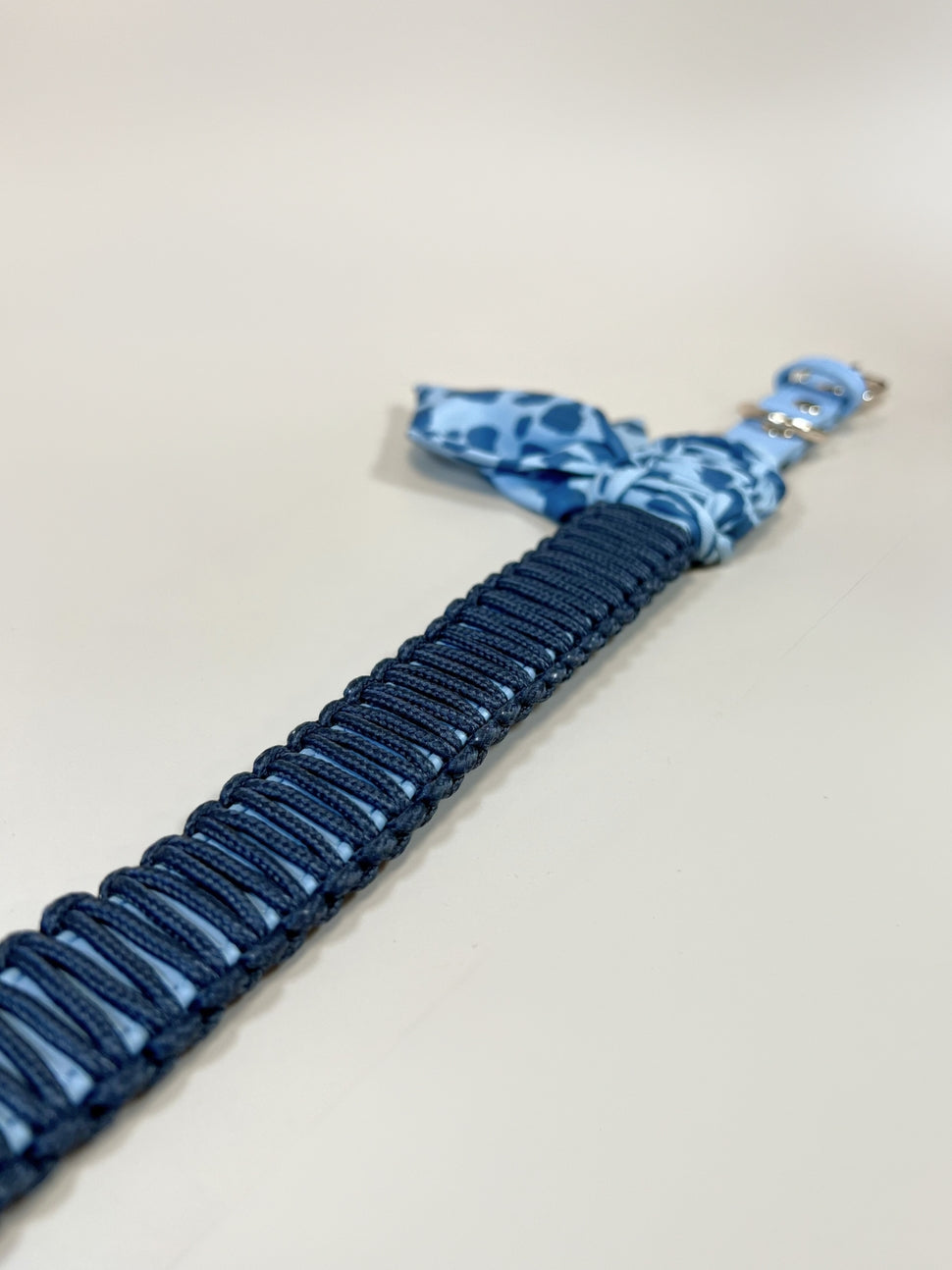 COLLIER BANDANA SIMILI-CUIR - Bleu
