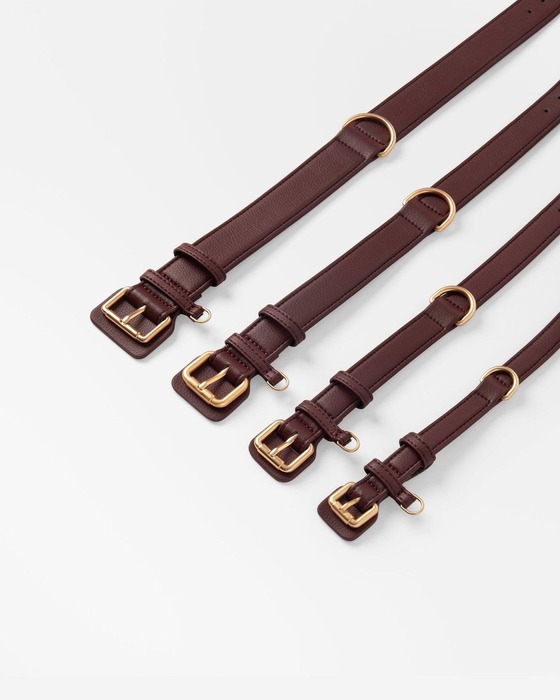 COLLIER EN MICROFIBRE VÉGÉTAL - Bordeaux