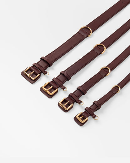 COLLIER EN MICROFIBRE VÉGÉTAL - Bordeaux