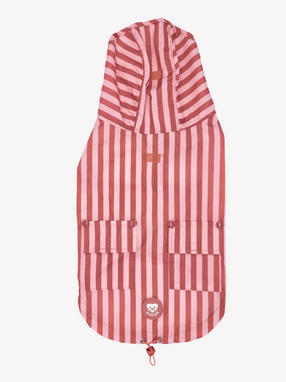 IMPERMÉABLE - Rayure vieux rose