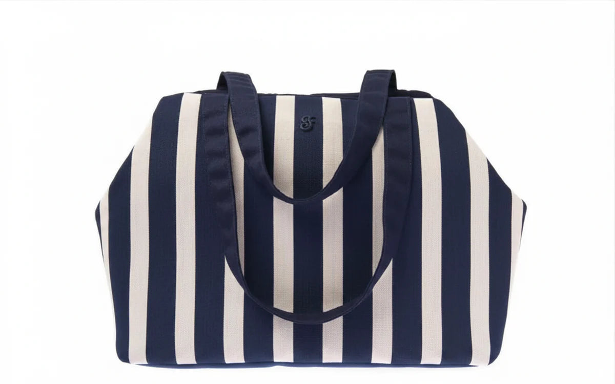 SAC DE TRANSPORT ÉTÉ - Rayé bleu marine