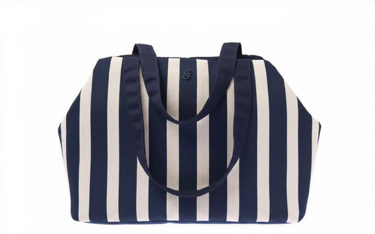 SAC DE TRANSPORT ÉTÉ - Rayé bleu marine