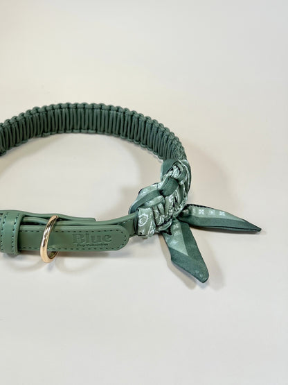 COLLIER BANDANA EN SIMILICUIR - Kaki