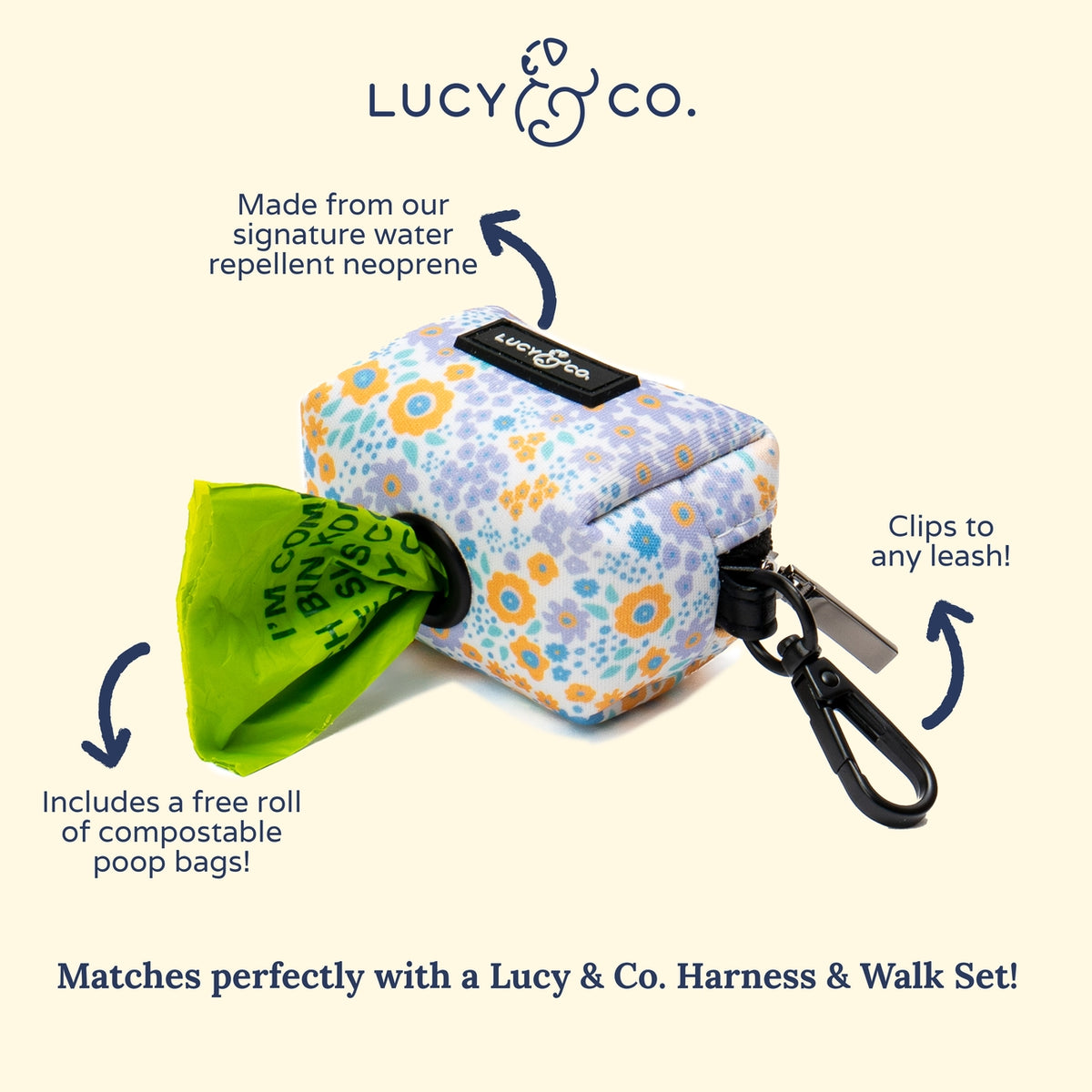 PORTE SAC À CROTTE - Fleurs sauvages
