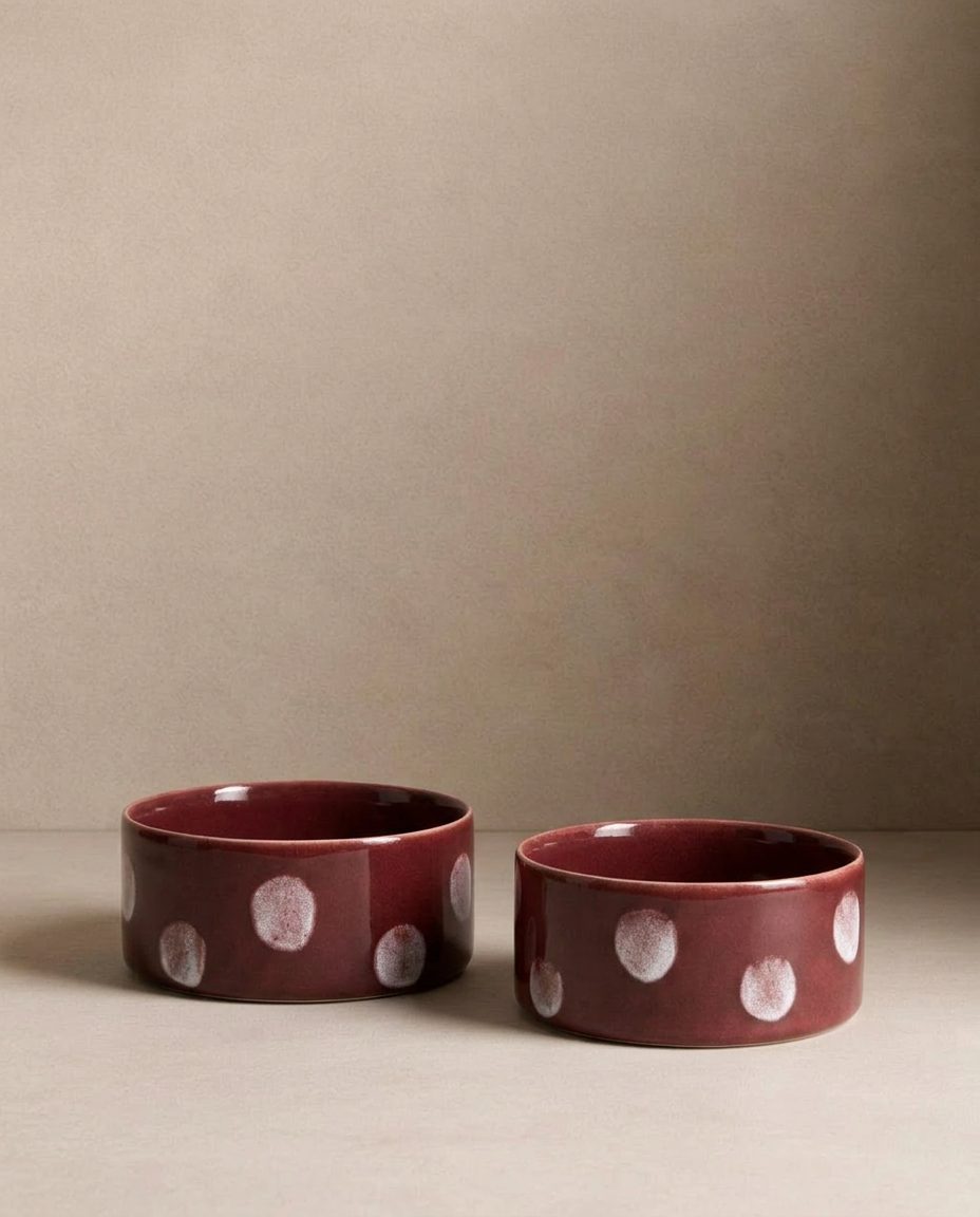 LOT DE 2 GAMELLES EN CÉRAMIQUE - Pops dot