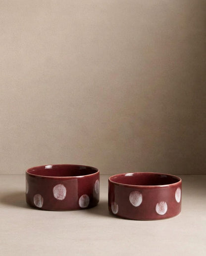 LOT DE 2 GAMELLES EN CÉRAMIQUE - Pops dot