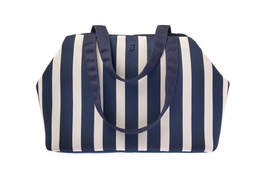 SAC DE TRANSPORT ÉTÉ - Rayé bleu marine