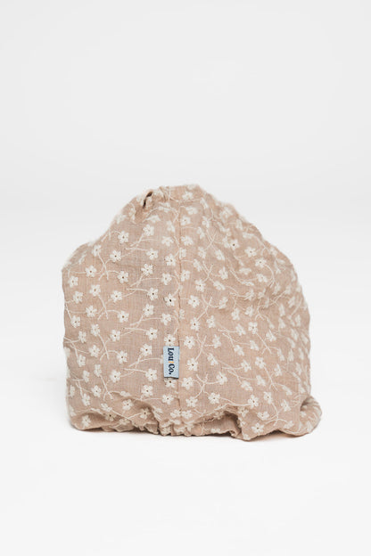 SNOOD EN COTON - fleur beige