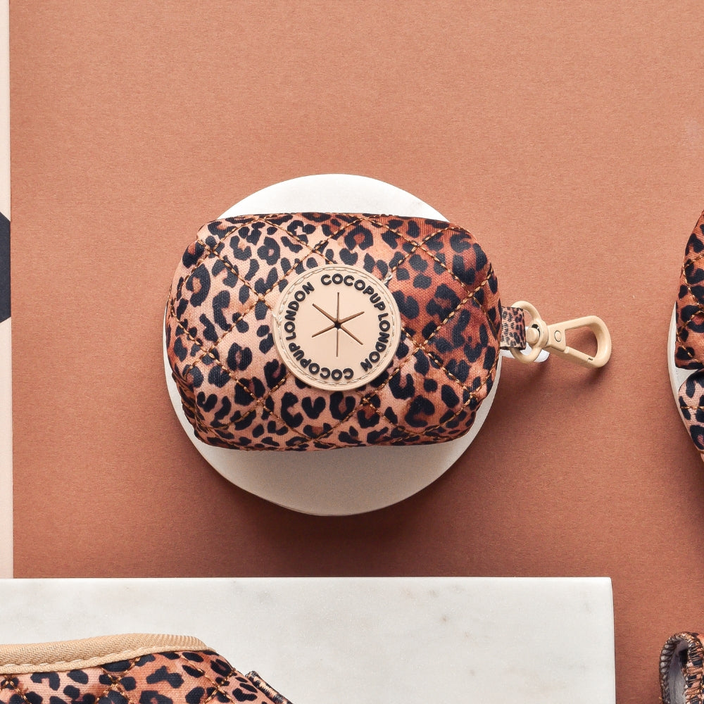 PORTE SAC A CROTTE - Matelassé léopard