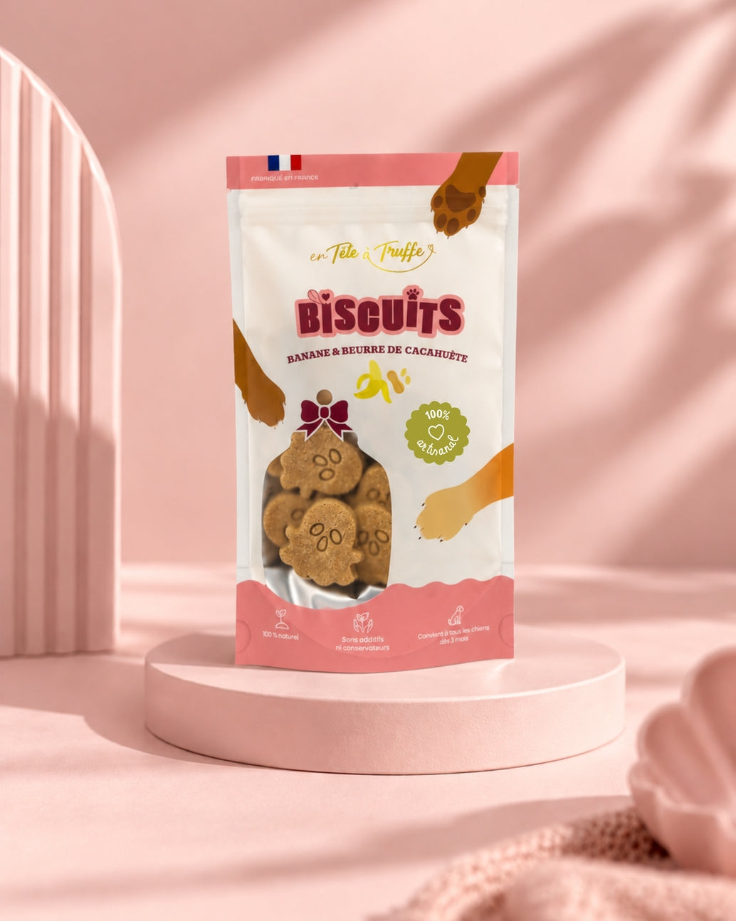 BISCUIT POUR CHIENS FANTÔME - Banane et beurre de cacahuète