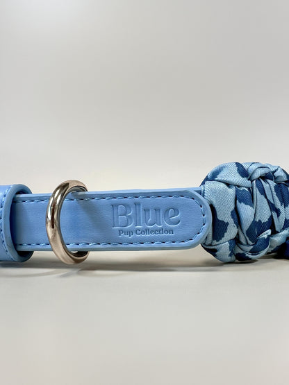 COLLIER BANDANA SIMILI-CUIR - Bleu