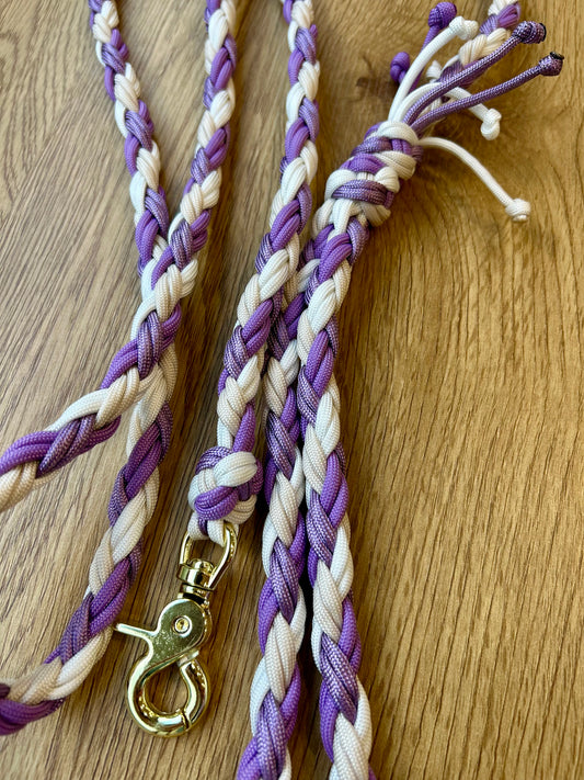 LAISSE EN PARACORDE - Violet/blanc
