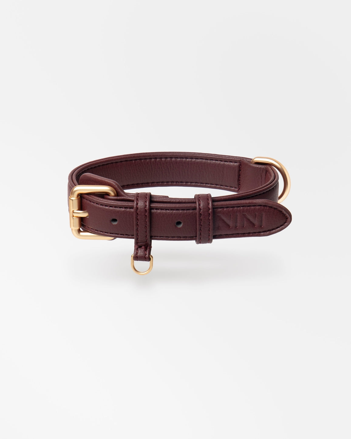 COLLIER EN MICROFIBRE VÉGÉTAL - Bordeaux