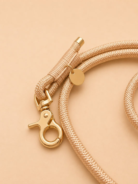 LAISSE MULTIPOSITION CORDE - Beige doré
