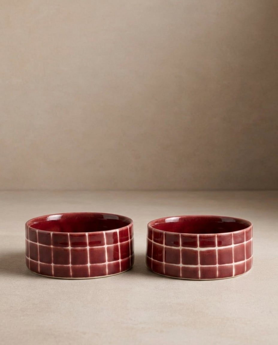 LOT DE 2 GAMELLES EN CÉRAMIQUE - Pool Bordeaux