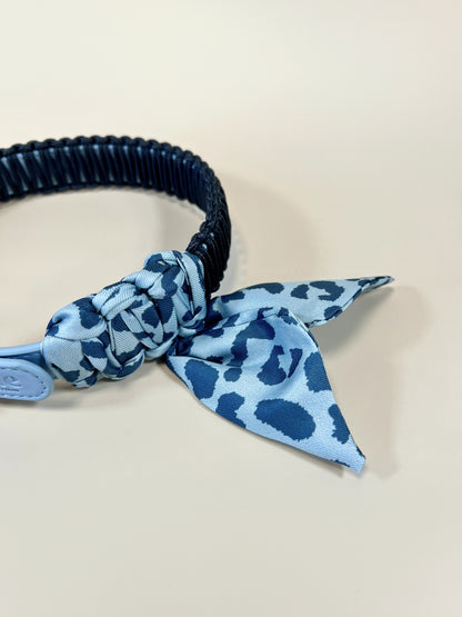 COLLIER BANDANA SIMILI-CUIR - Bleu