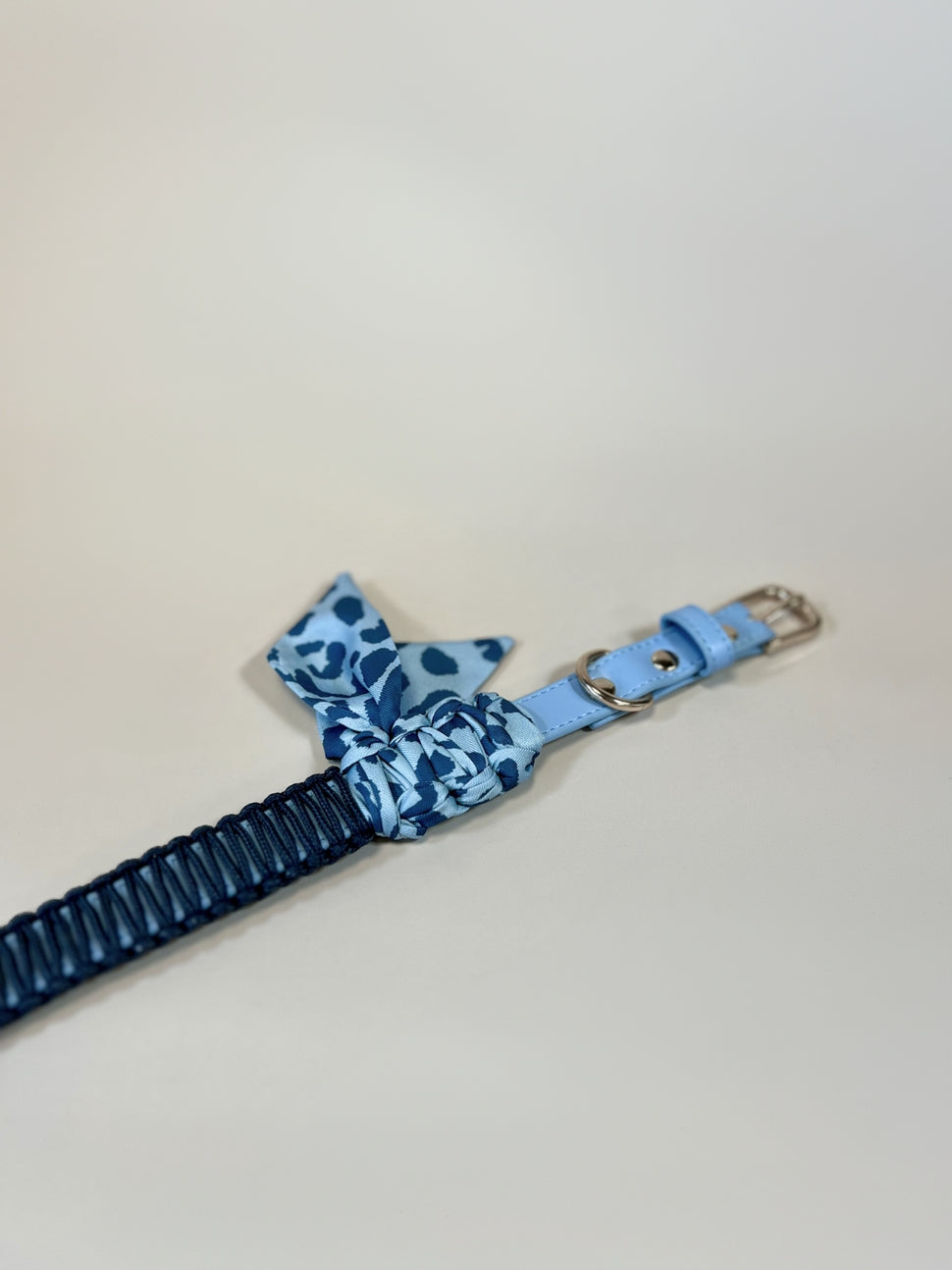 COLLIER BANDANA SIMILI-CUIR - Bleu