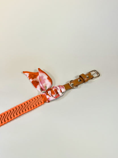 COLLIER BANDANA EN SIMILI CUIR - Marron
