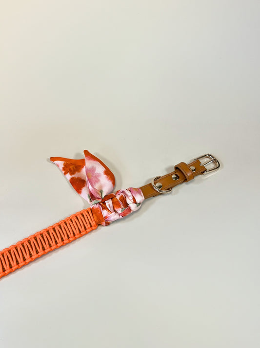 COLLIER BANDANA EN SIMILI CUIR - Marron