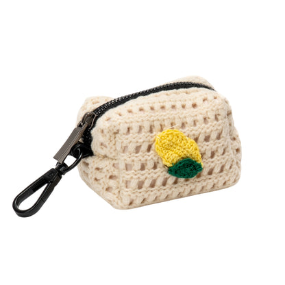 PORTE SAC À CROTTE - Crochet beige