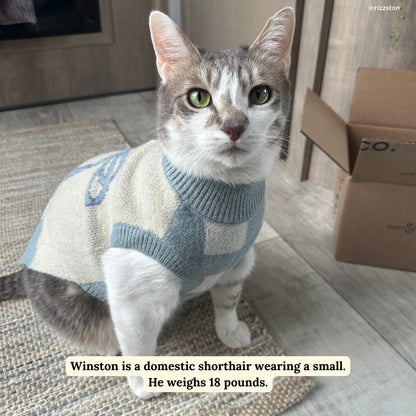 PULL POUR CHIEN ET CHATS - Noeud bleu