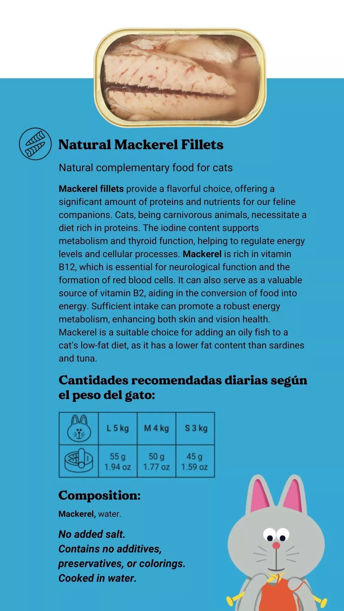 FILETS DE MAQUEREAU NATURELS - Chat