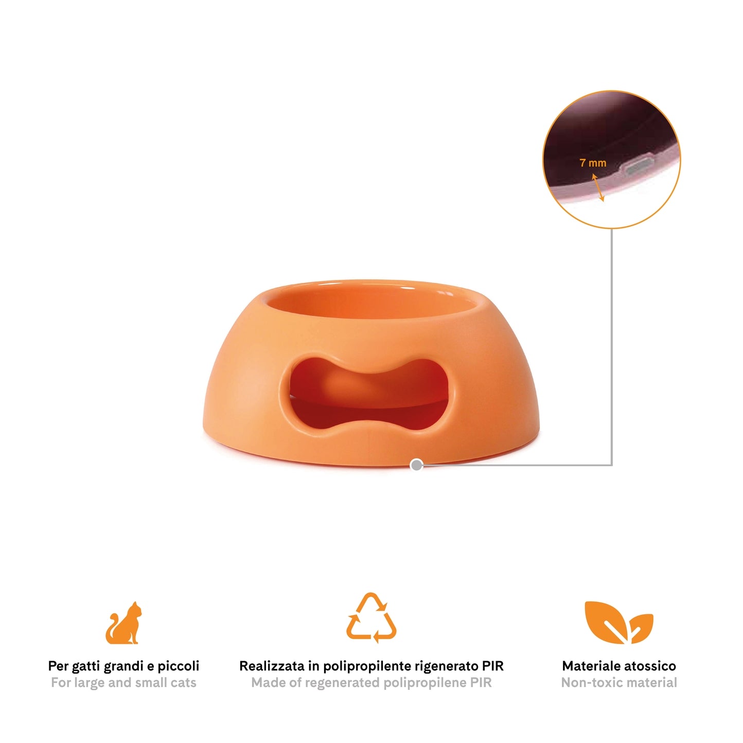 GAMELLE POUR CHIEN ET CHAT - Orange