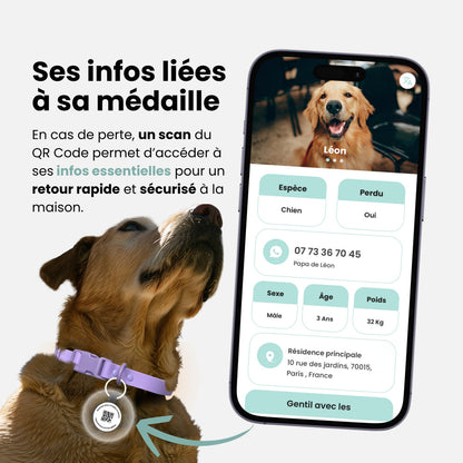 MÉDAILLE CONNECTĖ - Chiens et chats