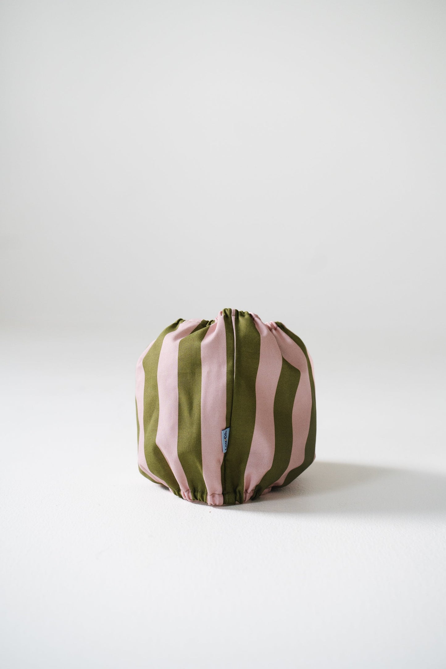 SNOOD EN COTON - Rayé vert et rose