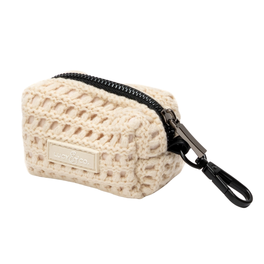 PORTE SAC À CROTTE - Crochet beige