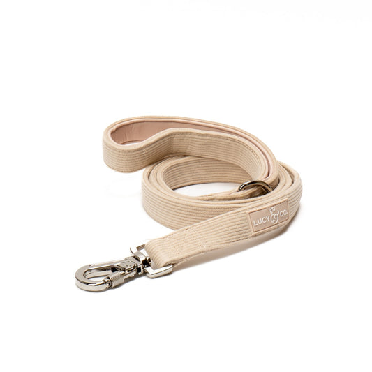 LAISSE EN VELOUR BEIGE