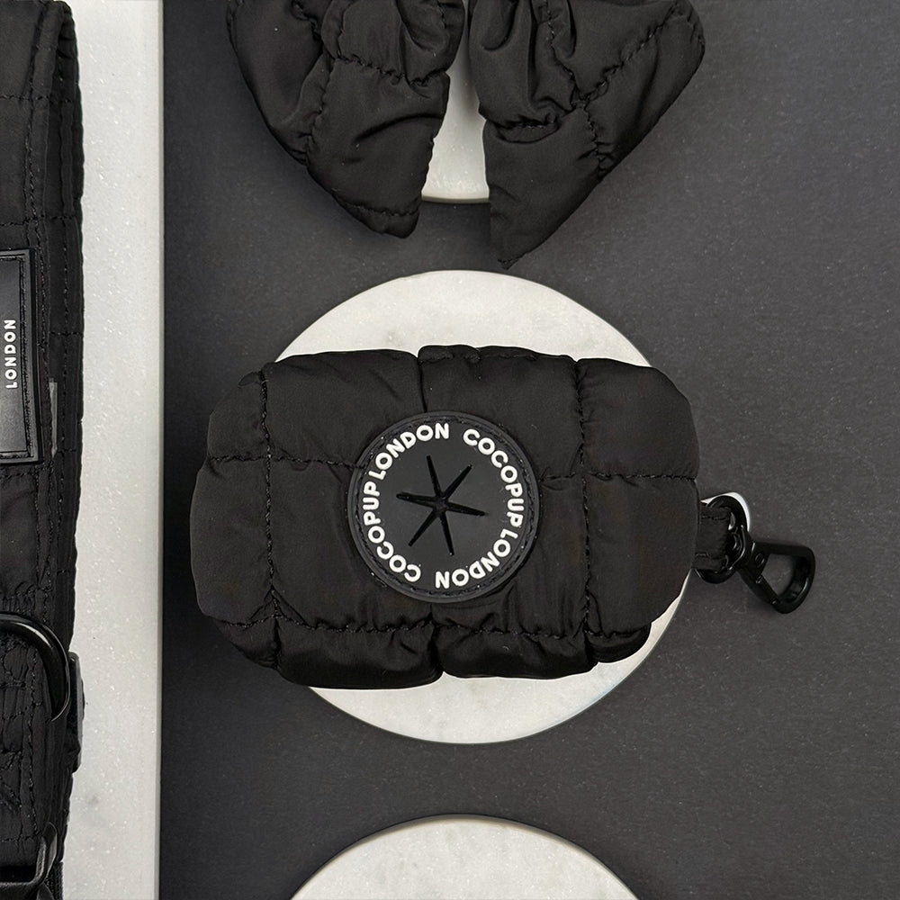 PORTE SAC A CROTTE - Matelassé noir