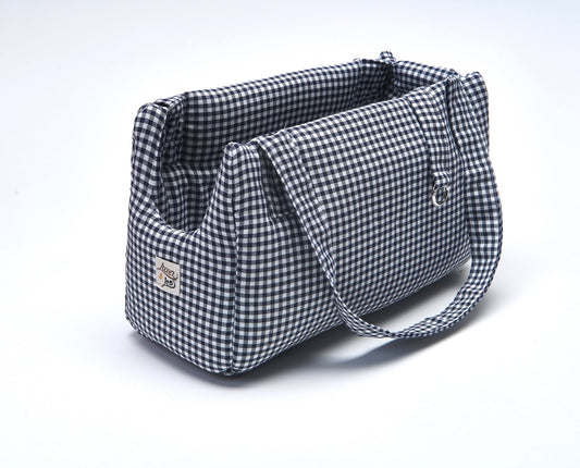 SAC TRANSPORT - Vichy noir et blanc