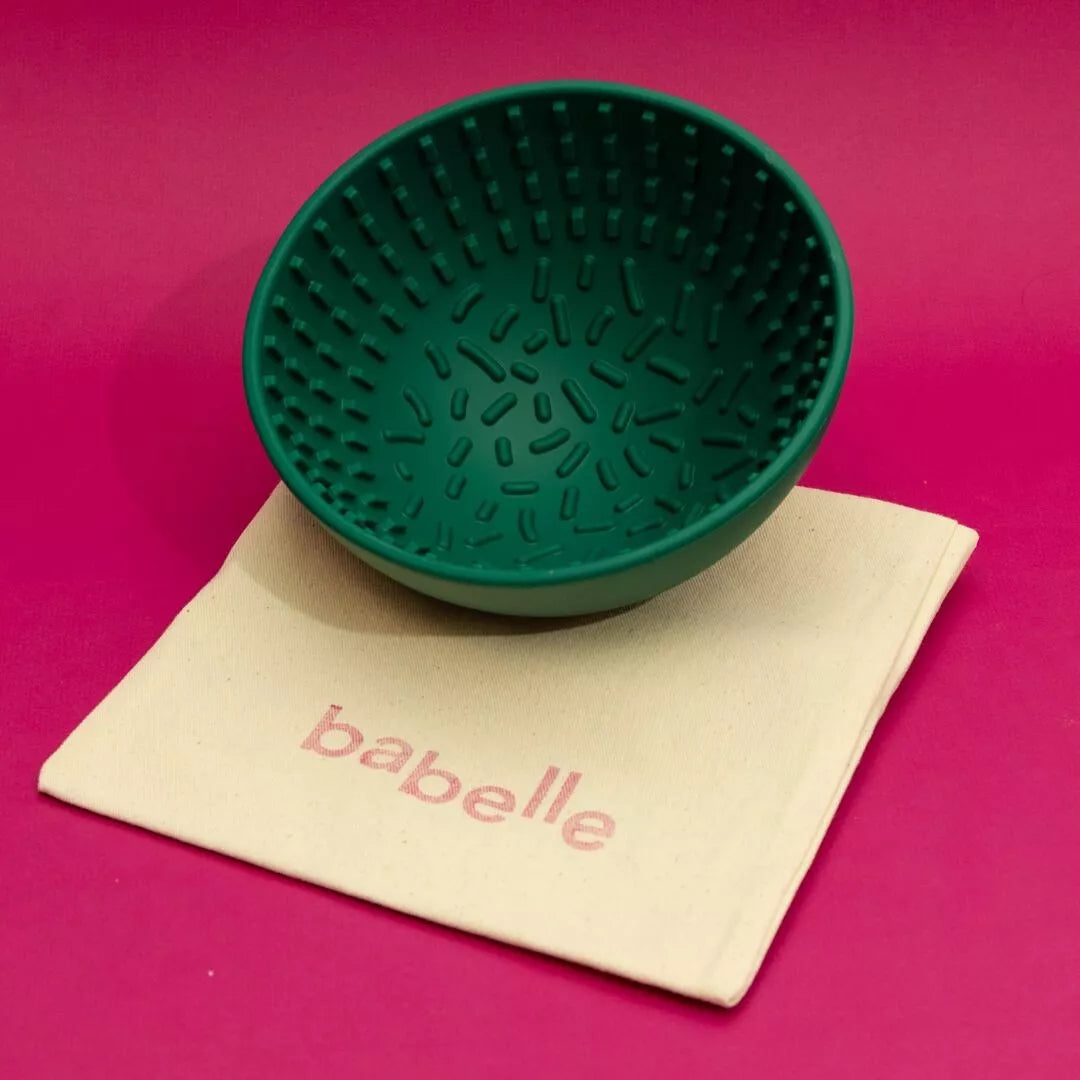 BOL À LÉCHER - Vert sapin (moyen chien)