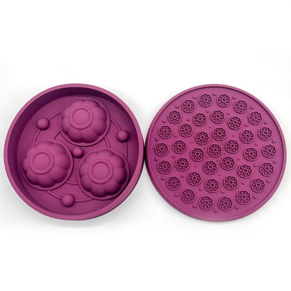 BOL 3 EN 1 - Tapis de lèche, moule à friandises, gamelle anti-glouton