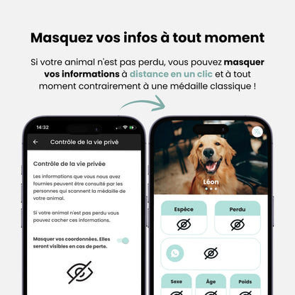 MÉDAILLE CONNECTĖ - Chiens et chats