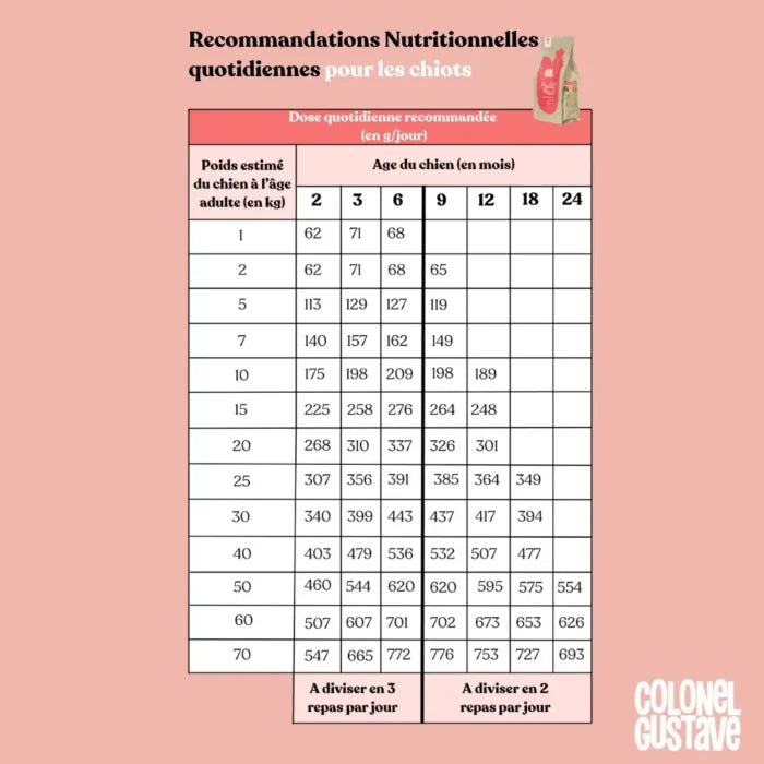 CROQUETTES CHIOT - Poulet frais, Potiron & Ortie ( 2,5kg )